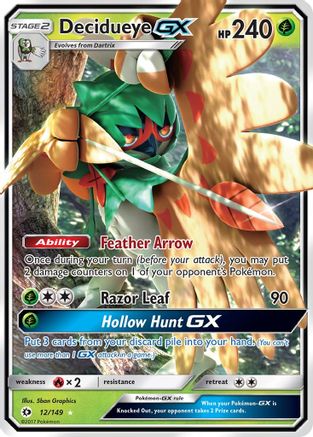 Decidueye GX 012/149 - SM Base Set Holofoil - for just $1.14! 