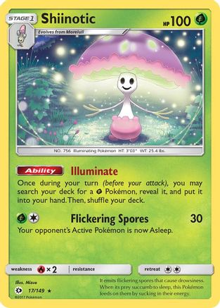 Shiinotic 017/149 - SM Base Set Reverse Holofoil - for just $0.23! 