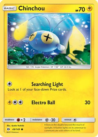 Chinchou 049/149 - SM Base Set - for just $0.05! 