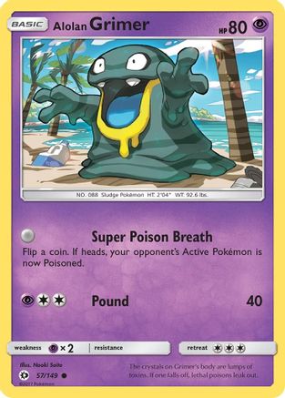 Alolan Grimer 057/149 - SM Base Set Reverse Holofoil - for just $0.15! 
