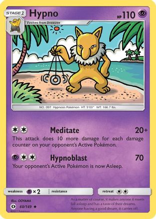 Hypno 060/149 - SM Base Set Reverse Holofoil - for just $0.18! 