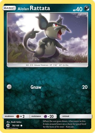 Alolan Rattata 076/149 - SM Base Set - for just $0.05! 