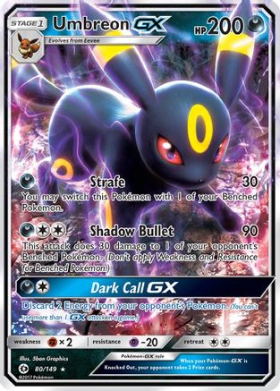 Umbreon GX 080/149 - SM Base Set Holofoil - for just $6.14! 