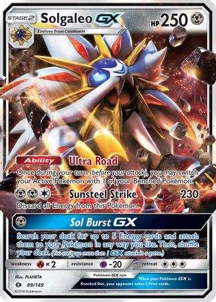 Solgaleo GX 089/149 - SM Base Set Holofoil - for just $1.16! 