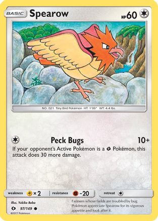 Spearow 097/149 - SM Base Set - for just $0.05! 