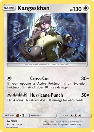 Kangaskhan 099/149 - SM Base Set Reverse Holofoil - for just $0.10! 