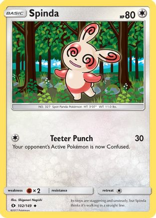 Spinda 102/149 - SM Base Set - for just $0.05! 
