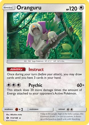 Oranguru 113/149 - SM Base Set Holofoil - for just $0.23! 