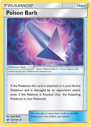 Poison Barb 124/149 - SM Base Set Reverse Holofoil - for just $0.18! 