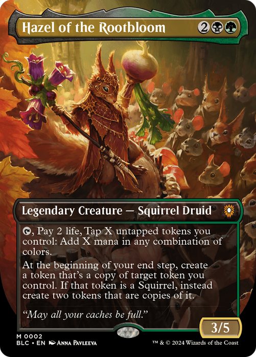 Hazel of the Rootbloom (BLC-002) - Bloomburrow Commander (Borderless) - for just $1.37! 