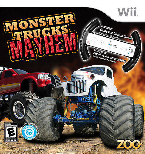 Monster Trucks Mayhem with Racing Wheel (Wii) - for just $0! 