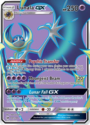 Lunala GX (Full Art) 141/149 - SM Base Set Holofoil - for just $3.02! 