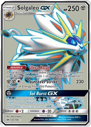 Solgaleo GX (Full Art) 143/149 - SM Base Set Holofoil - for just $2.13! 