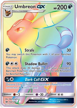 Umbreon GX (Secret) 154/149 - SM Base Set Holofoil - for just $26.86! 