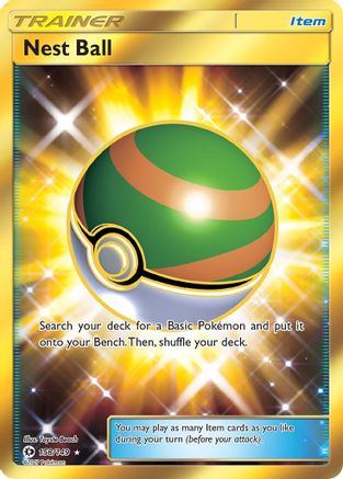 Nest Ball (Secret) 158/149 - SM Base Set Holofoil - for just $9.41! 