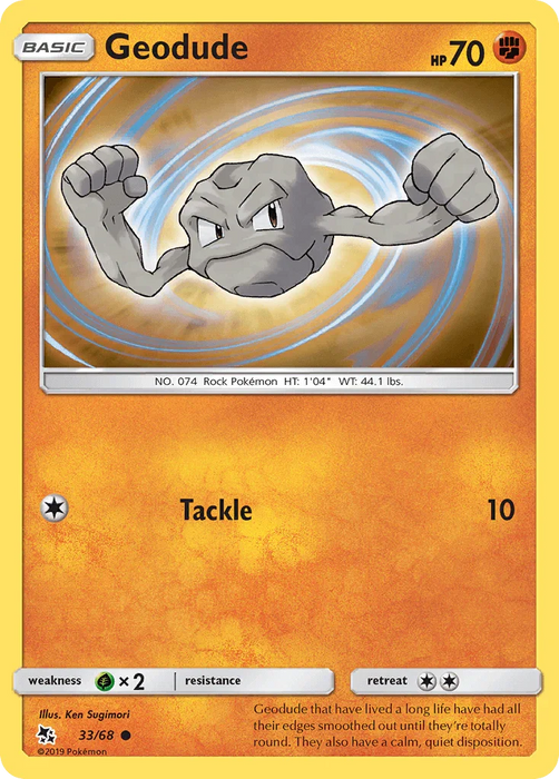 Geodude (33/68) [Sun & Moon: Hidden Fates] - for just $0.10! 