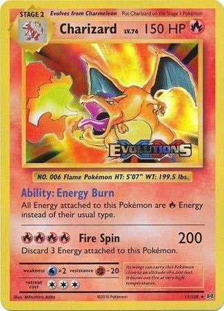 Charizard (11/108) (XY Evolutions Prerelease) [XY: Black Star Promos] - for just $179.80! 