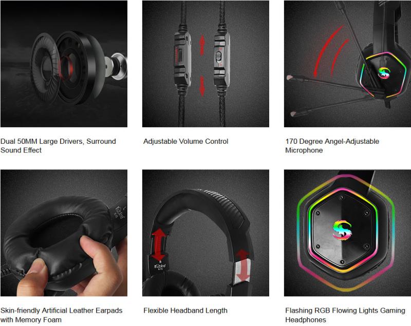 RGB lighting effect gaming headset - for just $135.32! 