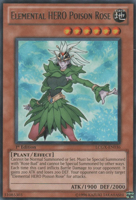 Elemental HERO Poison Rose [LCGX-EN036] Rare - for just $0.25! 
