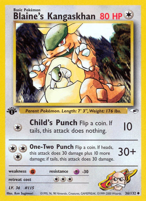 Blaine's Kangaskhan (36/132) [Gym Heroes 1st Edition] - for just $1.85! 