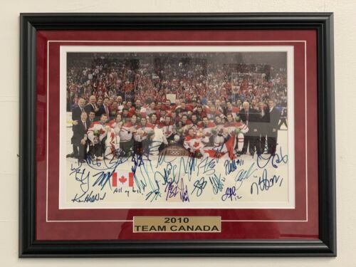 Team Canada Hockey 2010 Team Signed 12x18 Custom Framed Crosby Yzerman 20+ Sigs! - for just $1500! 