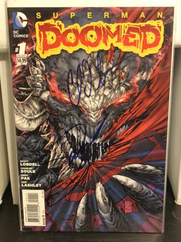 Doomed #1 Superman One Shot Signed X2 Charles Soule And Scott Lobdell New 52 - for just $14.99! 