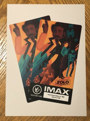 Star Wars : Han Solo IMAX Collectible Ticket Regal Cinema Movie Limited Edition - for just $9.99! 