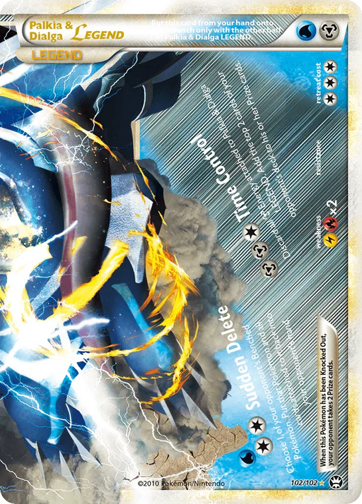 Palkia & Dialga LEGEND (102/102) [HeartGold & SoulSilver: Triumphant] - for just $51.15! 