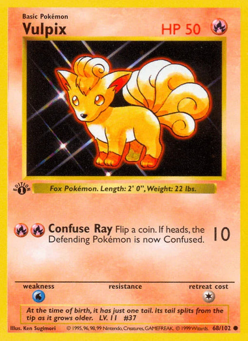 Vulpix (68/102) (Shadowless) [Base Set 1st Edition] - for just $7.80! 