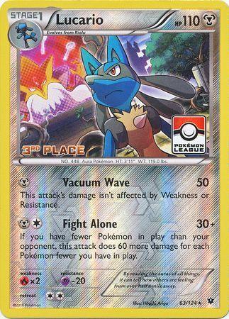 Lucario (63/124) (League Promo 3rd Place) [XY: Fates Collide] - for just $80! 