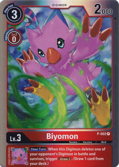 Biyomon [P-002] (Rainbow Foil) [Promotional Cards] - Just $0.10! Shop now at Retro Gaming of Denver