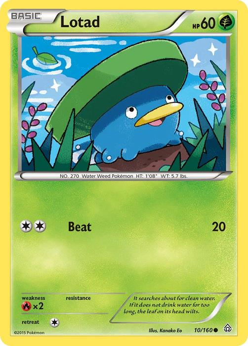 Lotad (10/160) [XY: Primal Clash] - for just $0.10! 