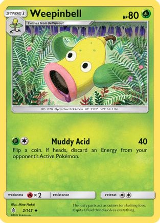 Weepinbell 002/145 - SM  Guardians Rising - for just $0.10! 