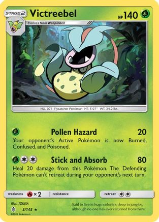 Victreebel 003/145 - SM  Guardians Rising - for just $0.18! 