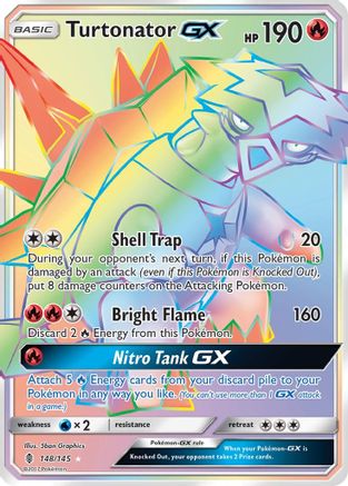 Turtonator GX (Secret) 148/145 - SM  Guardians Rising Holofoil - for just $4.90! 