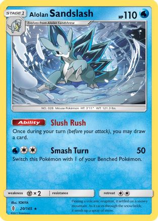 Alolan Sandslash 020/145 - SM  Guardians Rising Reverse Holofoil - for just $0.50! 