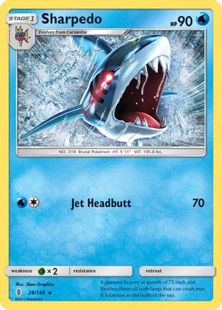 Sharpedo 028/145 - SM  Guardians Rising - for just $0.13! 