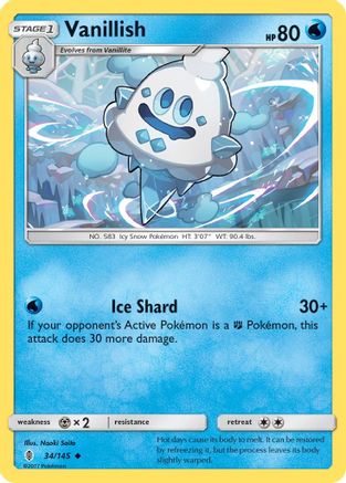 Vanillish 034/145 - SM  Guardians Rising - for just $0.06! 