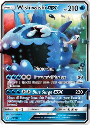 Wishiwashi GX 038/145 - SM  Guardians Rising Holofoil - for just $1.17! 