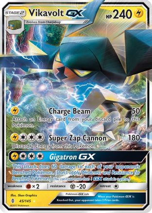 Vikavolt GX 045/145 - SM  Guardians Rising Holofoil - for just $0.69! 