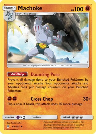 Machoke 064/145 - SM  Guardians Rising Reverse Holofoil - for just $0.23! 