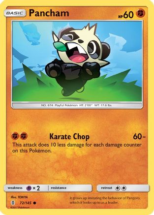 Pancham 072/145 - SM  Guardians Rising Reverse Holofoil - for just $0.13! 