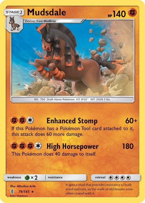 Mudsdale (76/145) [Sun & Moon: Guardians Rising] - for just $0.20! 
