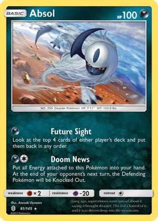 Absol 081/145 - SM  Guardians Rising Holofoil - for just $0.38! 