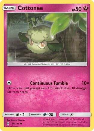 Cottonee 090/145 - SM  Guardians Rising Reverse Holofoil - for just $0.18! 