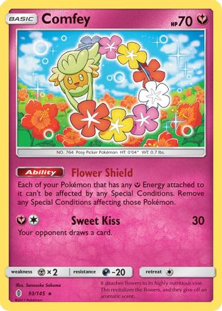 Comfey 093/145 - SM  Guardians Rising Reverse Holofoil - for just $0.50! 