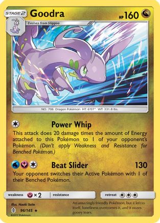 Goodra 096/145 - SM  Guardians Rising Reverse Holofoil - for just $0.10! 