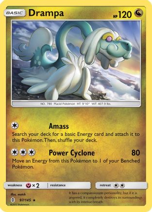Drampa 097/145 - SM  Guardians Rising Reverse Holofoil - for just $0.18! 