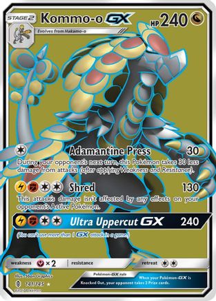 Kommo-o GX (Full Art) 141/145 - SM  Guardians Rising Holofoil - for just $2.33! 