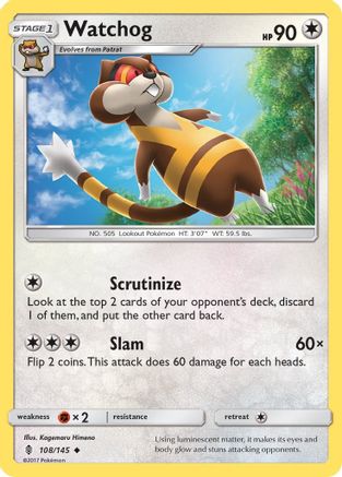 Watchog 108/145 - SM  Guardians Rising - for just $0.05! 